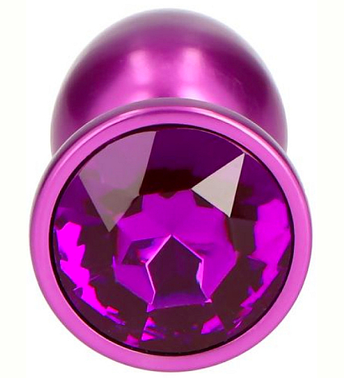 Fialový anální kolík s diamantem