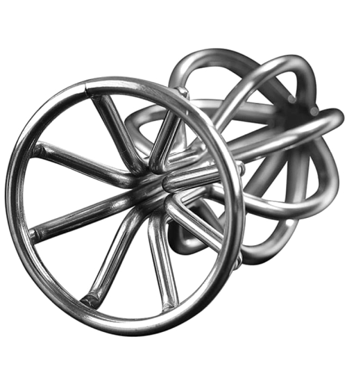 Kovový anální kolík s žebrováním