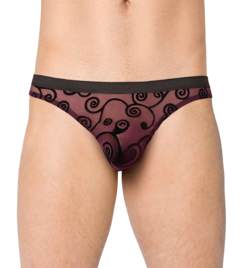 Softline černo-švestková pánská tanga