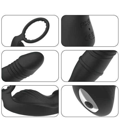 Masážní přístroj na prostatu s vratným pohybem ovládaným telefonem