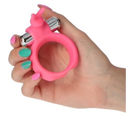 Růžový topper se zajíčkem