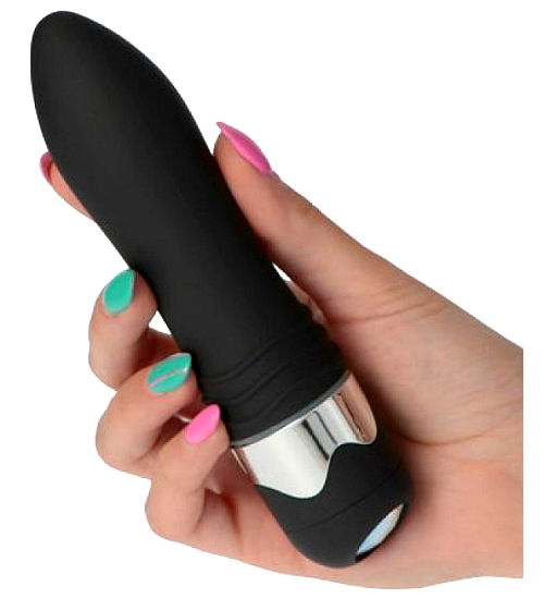 Černý vibrátor s krystalem