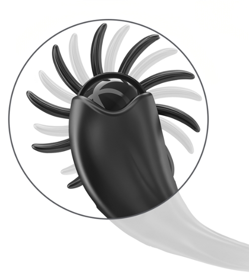 Vibrační kroužek s rotačním stimulátorem klitorisu