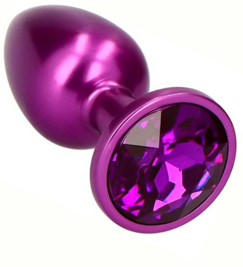 Fialový anální kolík s diamantem
