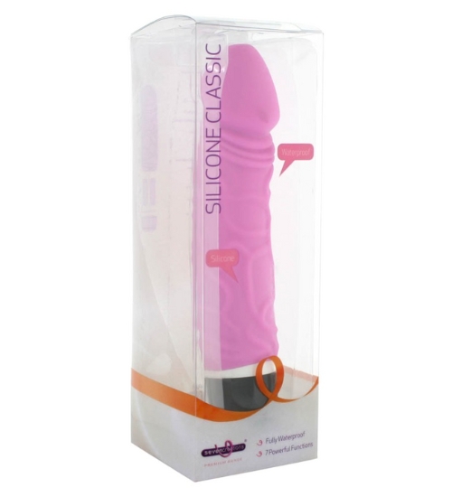 Klasický růžový vibrátor - 7 režimů