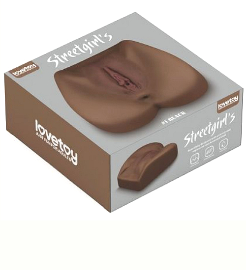 Hnědá umělá vagína s řitním otvorem