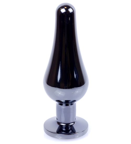 Černý anální kolík s diamantem