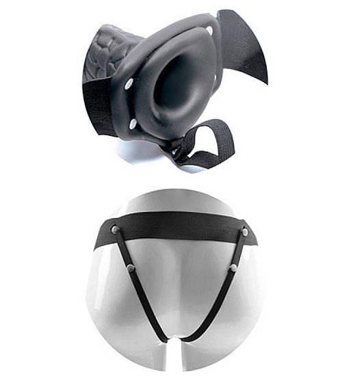 Černá protéza penisu s varlaty - Real Rapture - 20,5 cm