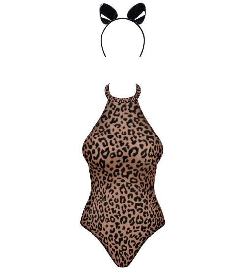 Leopardí body Obsessive s kočičími oušky