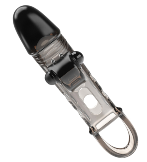 Černý nástavec se stimulátorem klitorisu