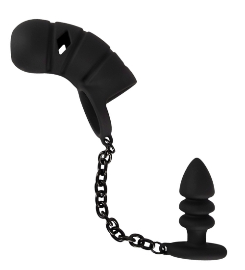 Klec na penis s análním kolíkem