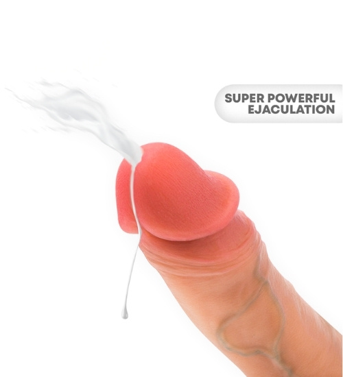 Realistické silikonové dildo s funkcí ejakulace 20,5 cm