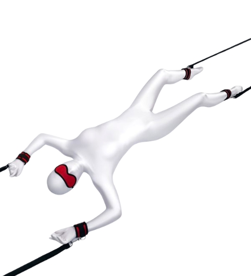 Červenočerná bondage sada