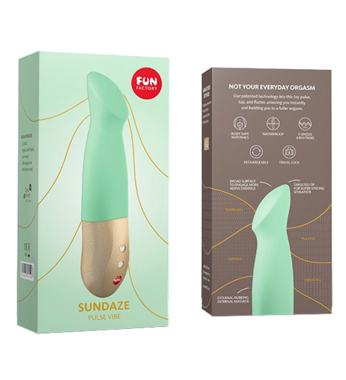Pulzní vibrátor Sundaze v pistáciové barvě