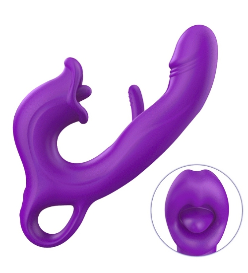Fialový vibrátor s flappingem