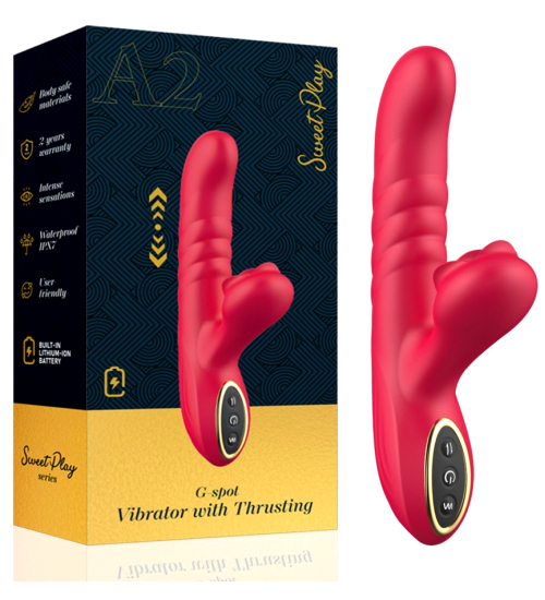 Růžový vibrátor pro stimulaci bodu G a klitorisu