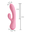 Flexibilní růžový vibrátor 12 vibrací