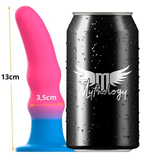 Růžovo-modré anální dildo se třpytkami Mythology