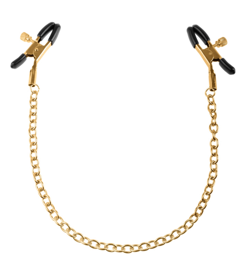 Klipy na bradavky zlatý řetízek