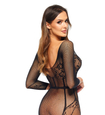 Černé bodystocking s dlouhým rukávem