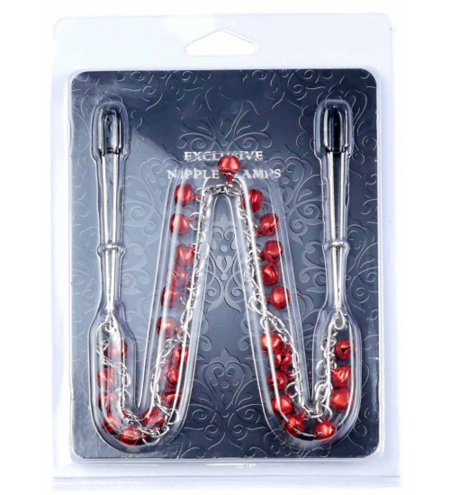 Přezky z červených korálků