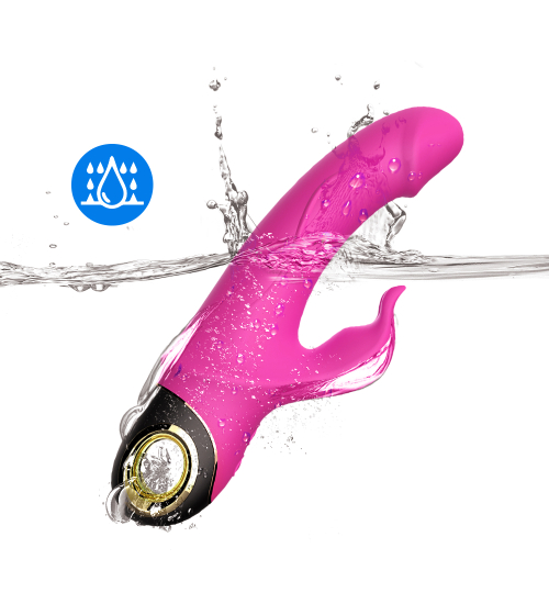 Růžový vibrátor se zajíčkem - hladký