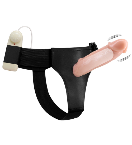 Vibrační penis s popruhy