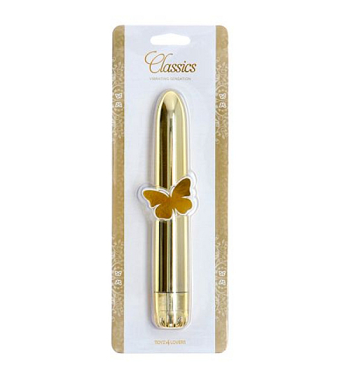 Kluzký zlatý vibrátor