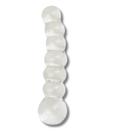 Sférické skleněné dildo