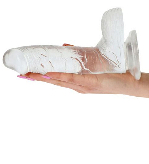 Průhledné dildo s přísavkou