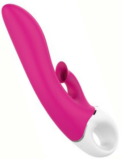 Silikonový vibrátor bodu G s klitoriálním výstupkem