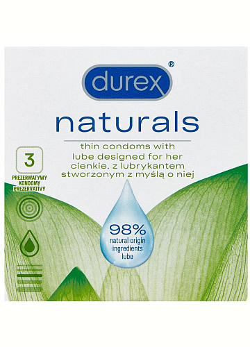 Durex Naturals kondomy 3 ks