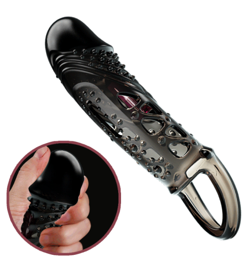 Vibrační nástavec s háčkem na varlata