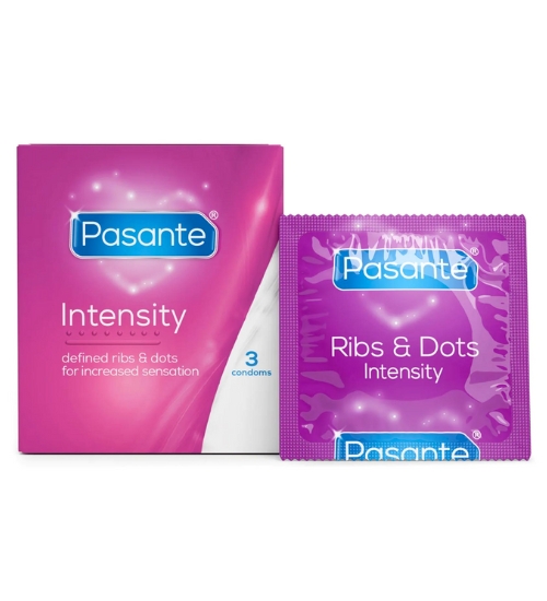 Kondomy s výstupky Pasante Intensity 3 ks