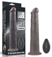Tmavé dildo s bezdrátovým dálkovým ovládáním