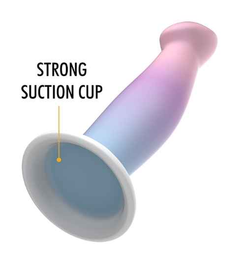 Modro-růžové silikonové dildo Mythology