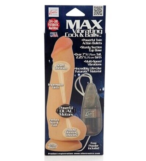 Realistický penis - vibrační varlata