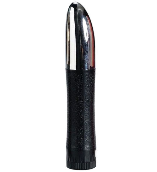 Stříbrný a černý vibrátor