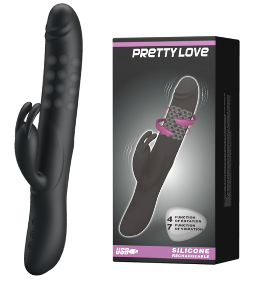 Silikonový vibrátor s kuličkami