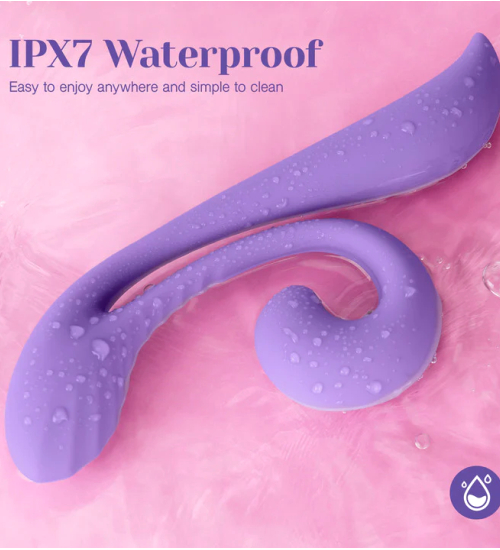 Fialový flirtující multitaskingový vibrátor