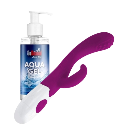 Vibrátor Deep Fantasy + Aqua gel - kluzný gel 150 ml