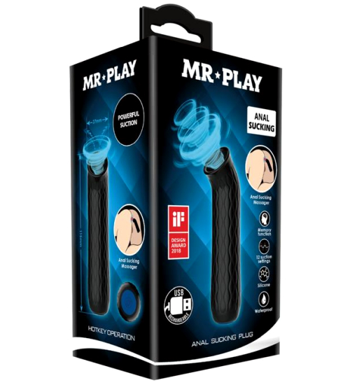 Anální stimulátor s funkcí sání
