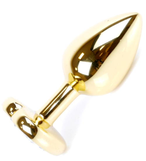 Zlatá zátka s fialovým srdcem