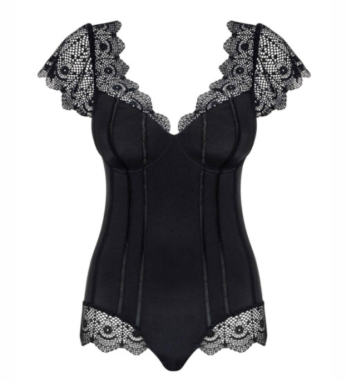 Černé krajkové body