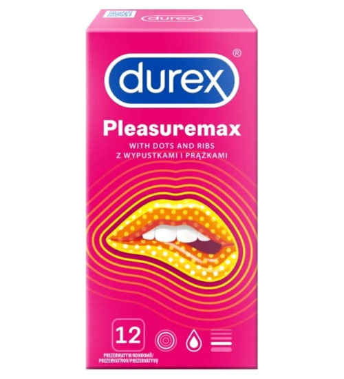 Durex Pleasuremax vroubkované kondomy 12 ks