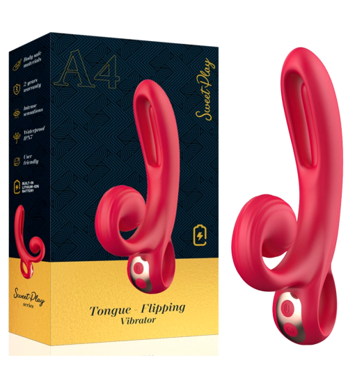 Vibrátor se stimulací jazyka a klitorisu