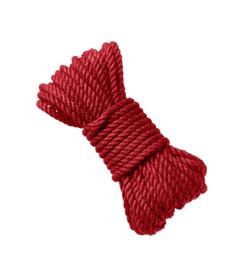 Bavlněné lano na shibari červené 5 m