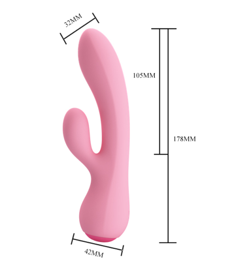 Flexibilní růžový vibrátor 12 vibrací