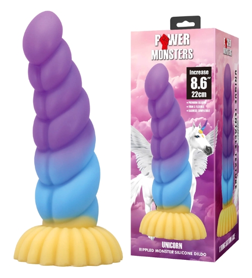 Barevné dildo jednorožec