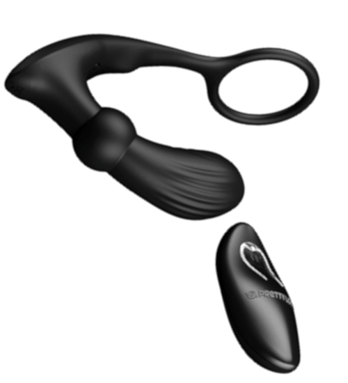 Masážní přístroj na prostatu s nástavcem na penis